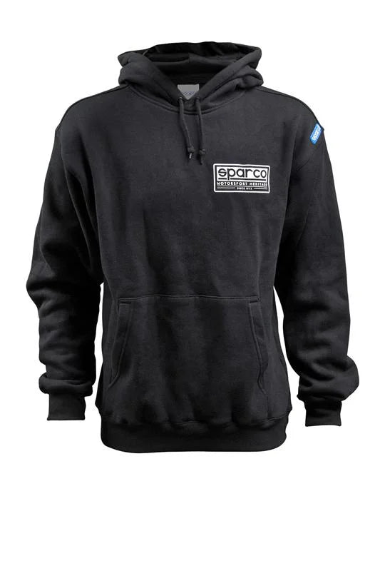 Sparco Sweatshirt Hooded Heritage Blk Lr - Side View