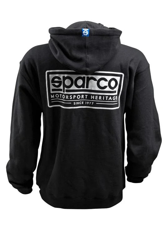 Sparco Sweatshirt Hooded Heritage Blk Me - Main Product View