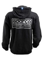 Load image into Gallery viewer, Sparco Sweatshirt Hooded Heritage Blk Me - Main Product View