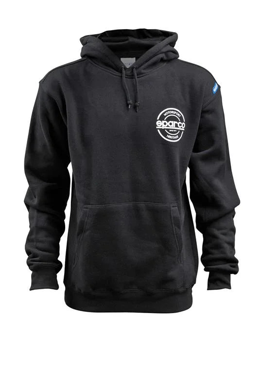 Sparco Sweatshirt Hooded S-Seal Blk Lrg - Main Product View