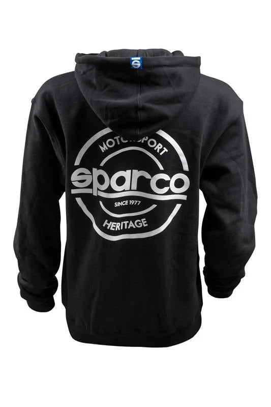 Sparco Sweatshirt Hooded S-Seal Blk Xlrg - Side View
