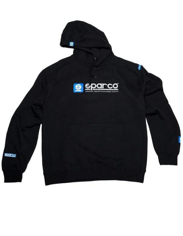 Sparco Sweatshirt Hooded WWW Blk Lrg - Main Product View
