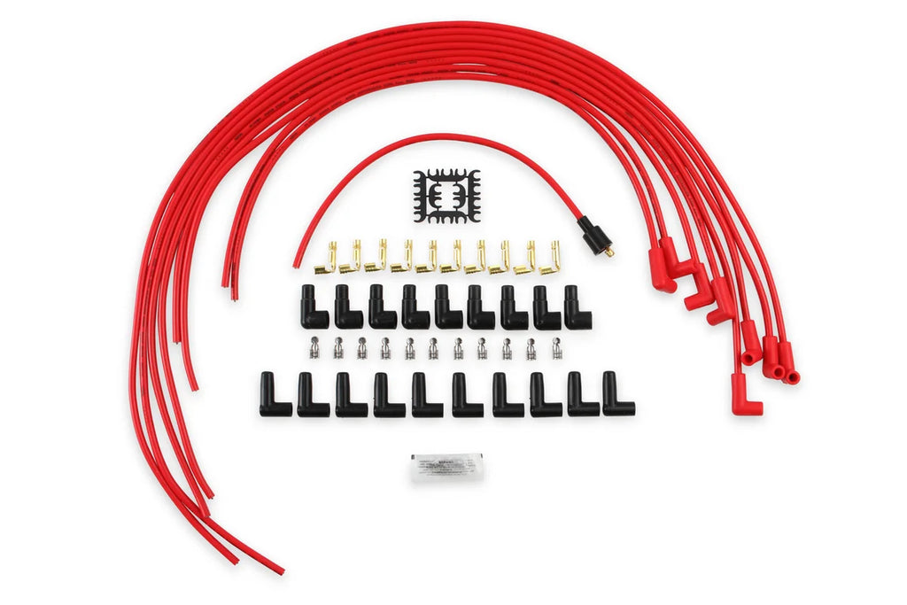 Spark Plug Wire Set- 8mm- Super Stock Universal-Graphite Core- 90 Deg Boots- Red ACCEL - Main Product View
