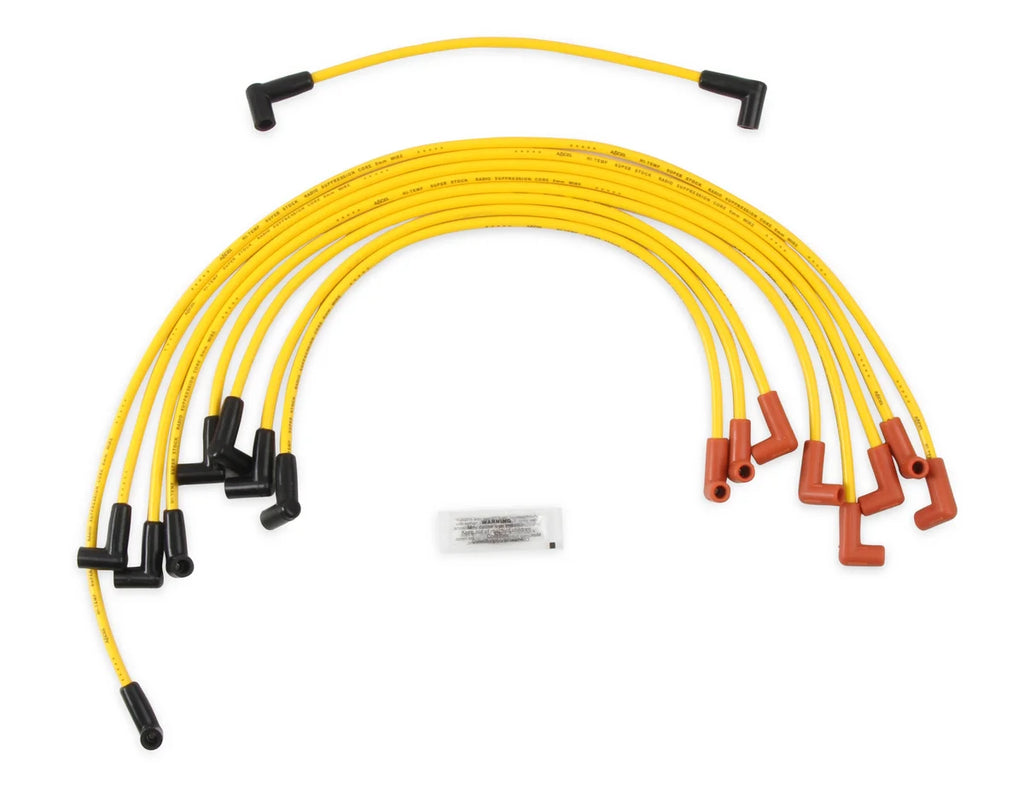 Spark Plug Wire Set - 8mm - Yellow with HEI Stock Style Boots ACCEL - Main Product View