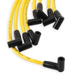 Load image into Gallery viewer, Spark Plug Wire Set - 8mm - Yellow with HEI Stock Style Boots ACCEL - Back View
