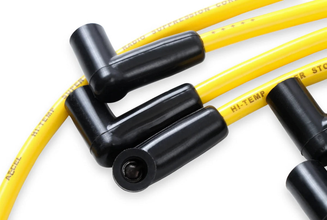 Spark Plug Wire Set - 8mm - Yellow with HEI Stock Style Boots ACCEL - Additional View 5