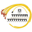 Load image into Gallery viewer, Spark Plug Wire Set - 8mm - Yellow with Orange 90 Deg Boots ACCEL - Side View