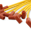 Load image into Gallery viewer, Spark Plug Wire Set - 8mm - Yellow with Orange 90 Deg Boots ACCEL - Installation View