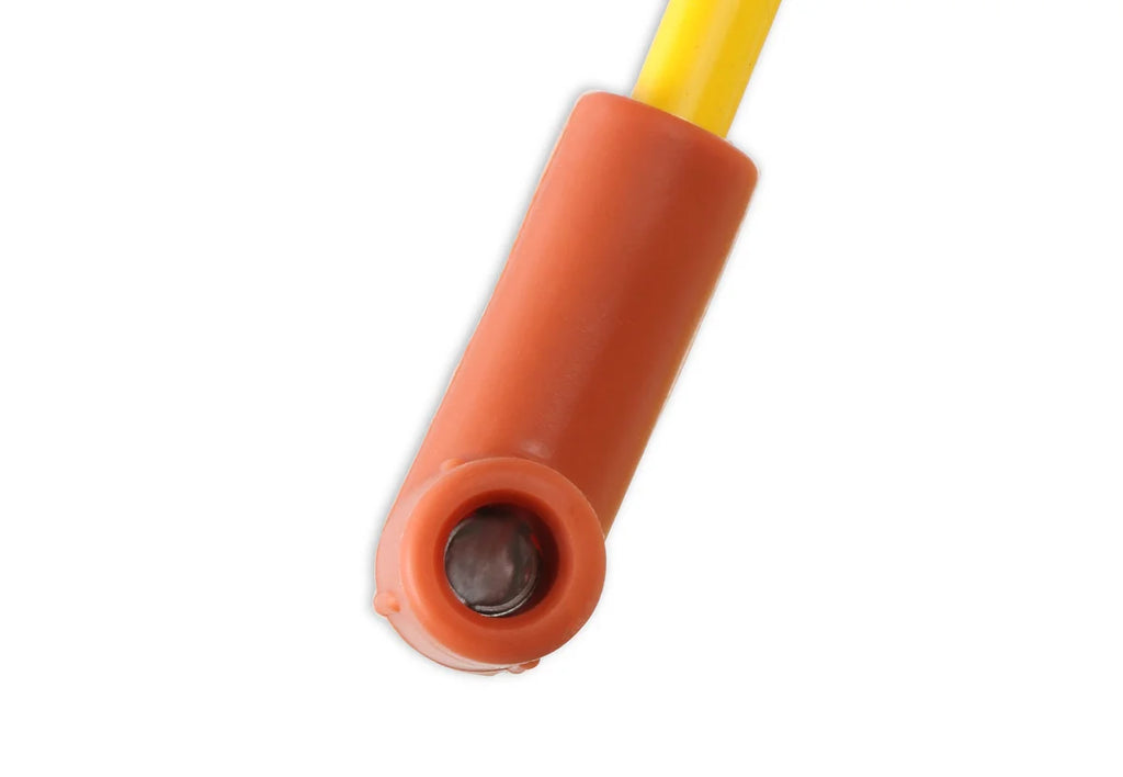 Spark Plug Wire Set - 8mm - Yellow with Orange 90 Deg Boots ACCEL - Additional View 5
