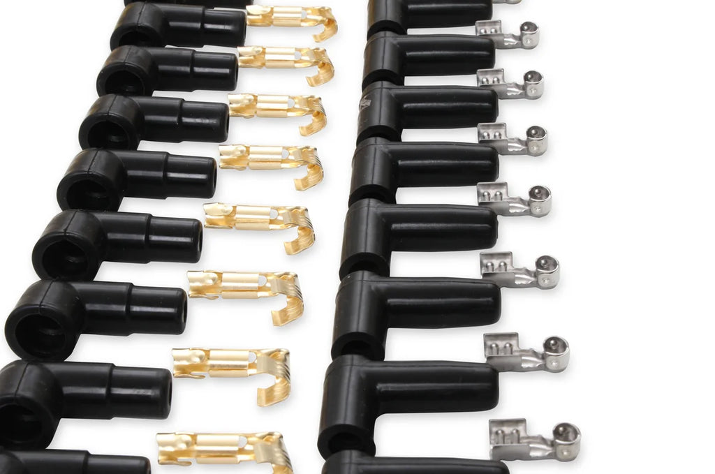 Spark Plug Wire Set - 8mm - Yellow with Orange 90 Deg Boots ACCEL - Additional View 6