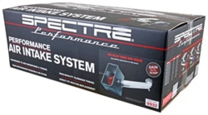 Spectre 03-08 Dodge RAM 1500/2500 V8-4.7/5.7L F/I Air Intake Kit - Clear Anodized w/Red Filter - Side View