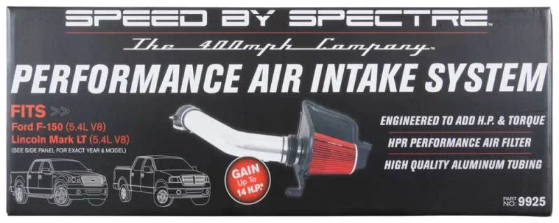 Spectre 04-08 Ford F150 V8-5.4L F/I Air Intake Kit - Clear Anodized w/Red Filter - Additional View 6