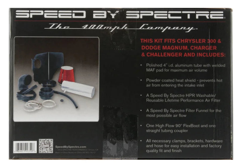 Spectre 05-10 Chrysler 300C V8-5.7/6.1L F/I Air Intake Kit - Polished w/Red Filter - Installation View