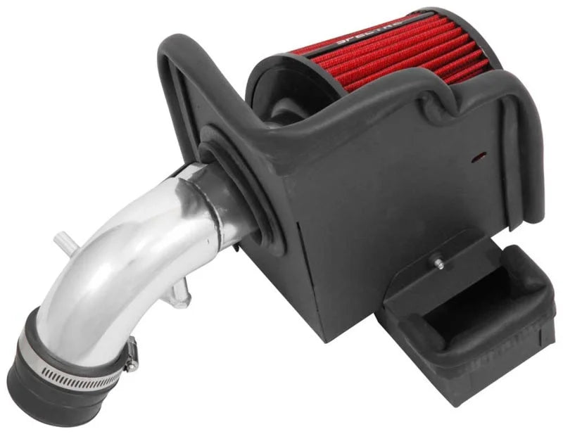 Spectre 08-16 Ford Fiesta 1.6L Air Intake Kit - Polished w/Red Filter - Detail View