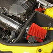 Load image into Gallery viewer, Spectre 10-12 Chevy Camaro V8-6.2L F/I Air Intake Kit - Clear Anodized w/Red Filter - Side View