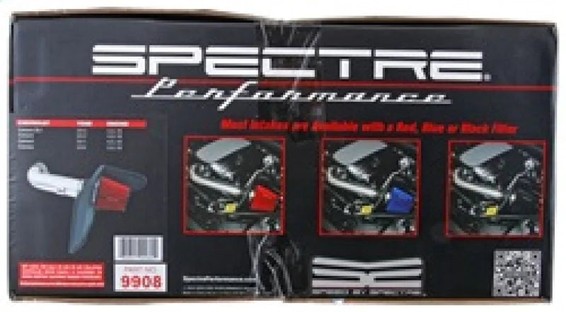 Spectre 10-12 Chevy Camaro V8-6.2L F/I Air Intake Kit - Clear Anodized w/Red Filter - Additional View 7