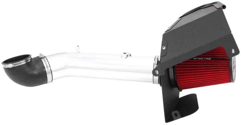 Spectre 11-13 GM 2500HD/3500HD V8-6.0L F/I Air Intake Kit - Polished w/Red Filter - Installation View