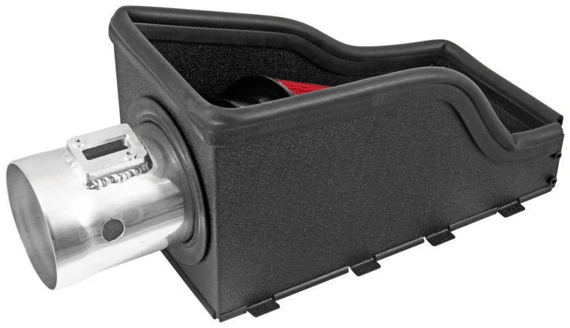 Spectre 11-14 Ford F-Series SD V8-6.7L DSL Air Intake Kit - Polished w/Red Filter - Additional View 5