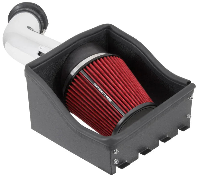 Spectre 11-14 Ford F150 SVT Raptor V8-6.2L F/I Air Intake Kit - Polished w/Red Filter - Installation View