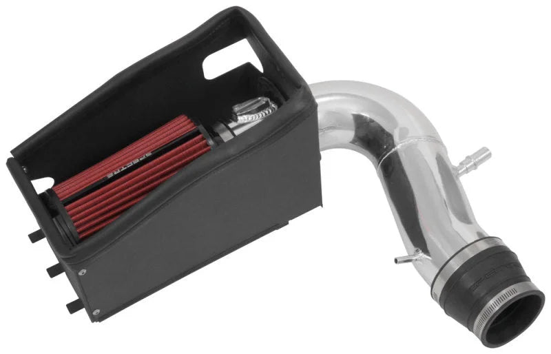 Spectre 11-19 Ford Explorer V6-3.5L F/I Air Intake Kit - Polished Aluminum w/Red Filter - Installation View