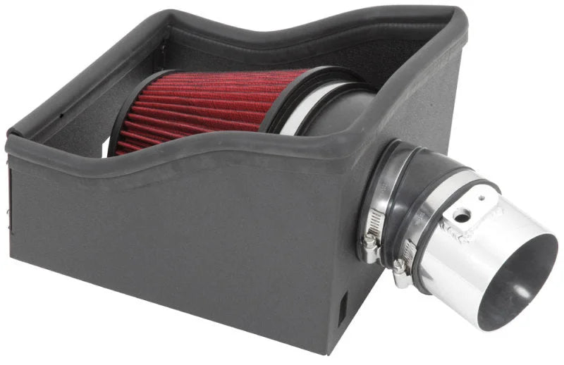 Spectre 12-14 Ford F150 V6-3.5L F/I Air Intake Kit - Polished w/Red Filter - Installation View