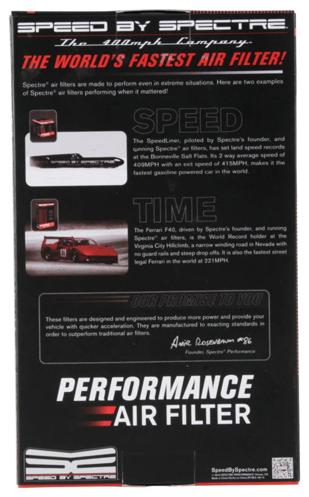 Spectre 15-17 Lotus Elise 1.6/1.8L L4 F/I Replacement Panel Air Filter - Additional View 7