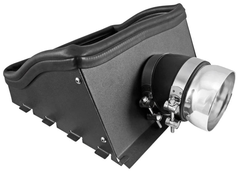 Spectre 15-18 Ford F150 2.7L/3.5L F/I Air Intake Kit - Polished w/Red Filter - Side View