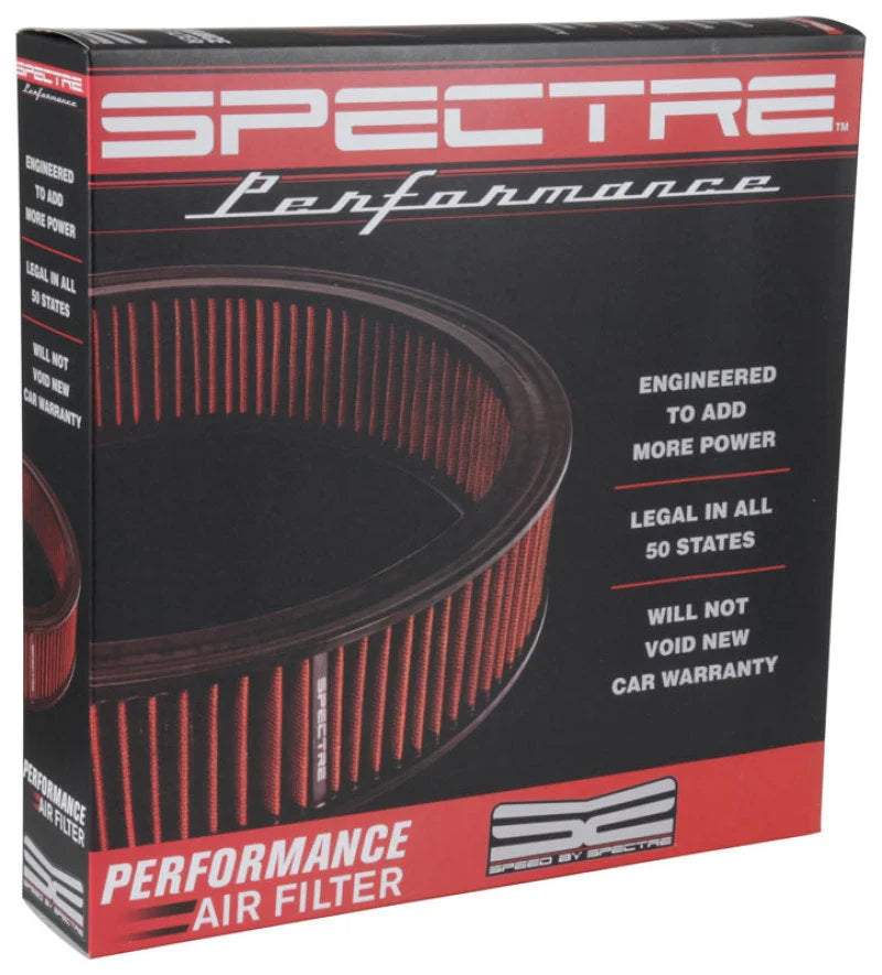Spectre 1985 Cadillac Seville 5.7L V8 DSL Air Filter 14in. X 3in. - Red - Side View