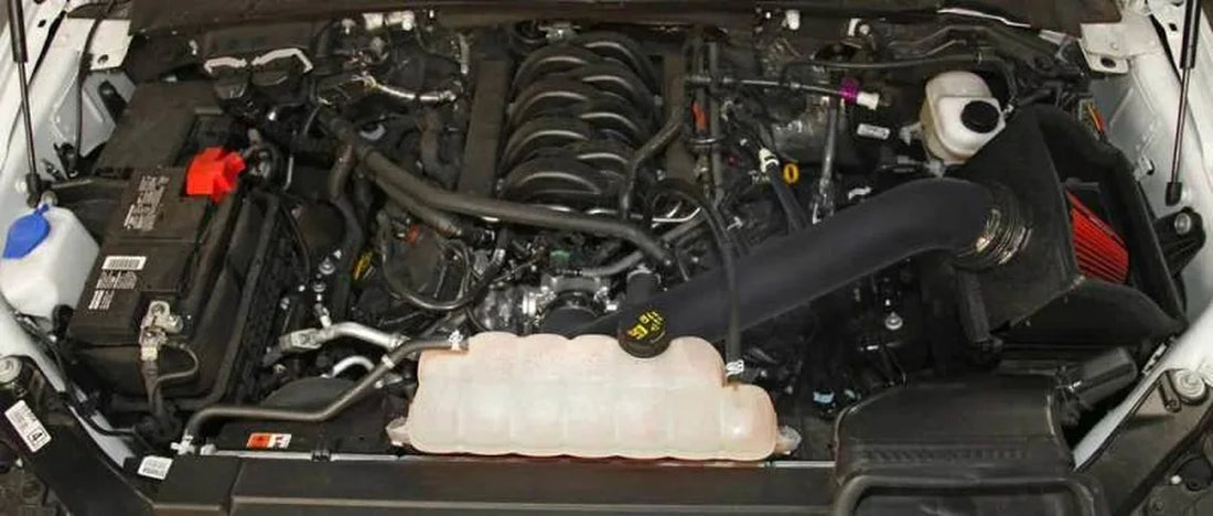 Spectre 15-19 Ford F150 V8-5.0L F/I Air Intake Kit - Side View