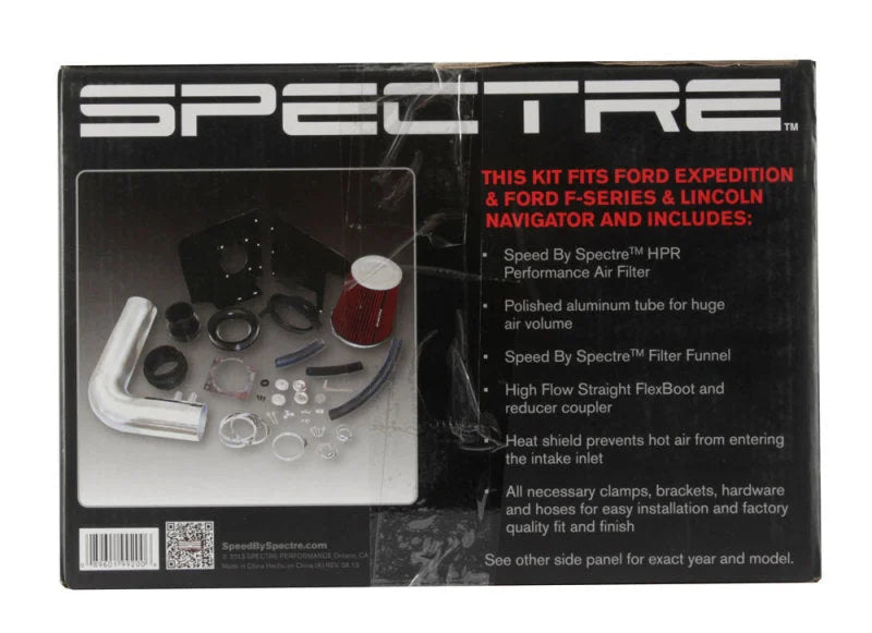 Spectre 97-03 Ford Expedition V8-4.6/5.4L F/I Air Intake Kit - Polished w/Red Filter - Additional View 5