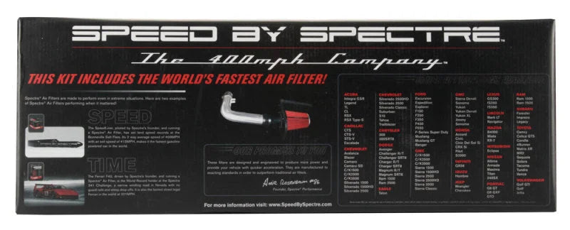 Spectre 97-03 Ford Expedition V8-4.6/5.4L F/I Air Intake Kit - Polished w/Red Filter - Additional View 7
