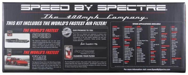 Spectre 99-07 GM Truck V8-4.8/5.3/6.0L F/I Air Intake Kit - Clear Anodized w/Red Filter - Additional View 8