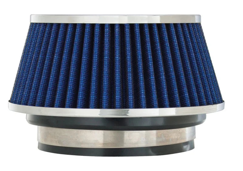Spectre Adjustable Conical Air Filter 2-1/2in. Tall (Fits 3in. / 3-1/2in. / 4in. Tubes) - Blue - Main Product View