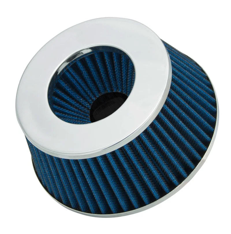 Spectre Adjustable Conical Air Filter 2-1/2in. Tall (Fits 3in. / 3-1/2in. / 4in. Tubes) - Blue - Side View