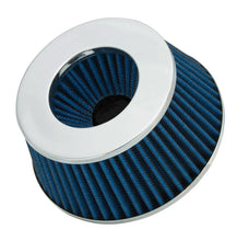 Load image into Gallery viewer, Spectre Adjustable Conical Air Filter 2-1/2in. Tall (Fits 3in. / 3-1/2in. / 4in. Tubes) - Blue - Side View