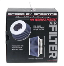 Load image into Gallery viewer, Spectre Adjustable Conical Air Filter 2-1/2in. Tall (Fits 3in. / 3-1/2in. / 4in. Tubes) - Blue - Additional View 8