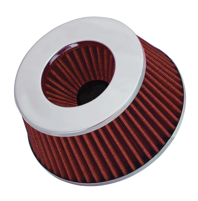 Spectre Adjustable Conical Air Filter 2-1/2in. Tall (Fits 3in. / 3-1/2in. / 4in. Tubes) - Red - Side View