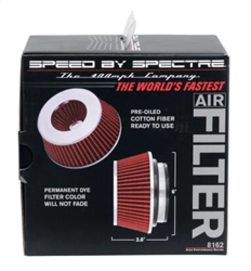 Spectre Adjustable Conical Air Filter 2-1/2in. Tall (Fits 3in. / 3-1/2in. / 4in. Tubes) - Red - Installation View