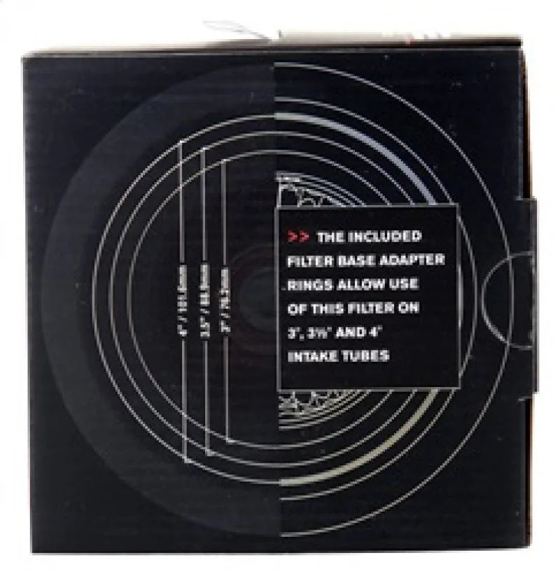 Spectre Adjustable Conical Air Filter 5-1/2in. Tall (Fits 3in. / 3-1/2in. / 4in. Tubes) - Black - Additional View 5