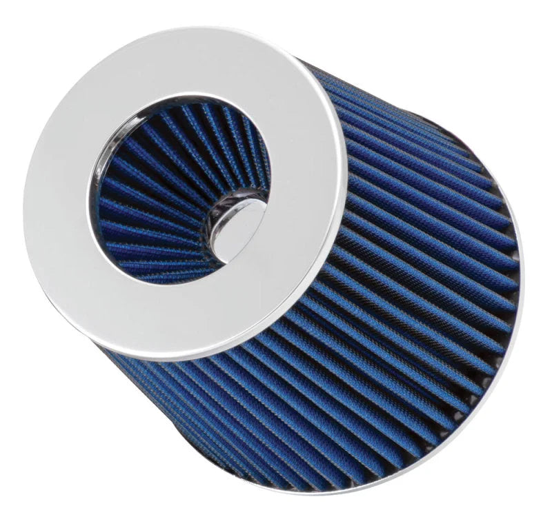 Spectre Adjustable Conical Air Filter 5-1/2in. Tall (Fits 3in. / 3-1/2in. / 4in. Tubes) - Blue - Side View