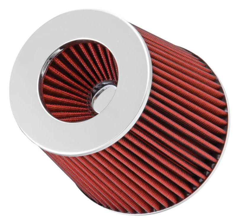 Spectre Adjustable Conical Air Filter 5-1/2in. Tall (Fits 3in. / 3-1/2in. / 4in. Tubes) - Red - Side View