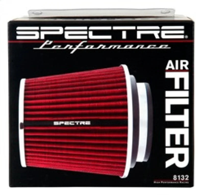 Spectre Adjustable Conical Air Filter 5-1/2in. Tall (Fits 3in. / 3-1/2in. / 4in. Tubes) - Red - Back View