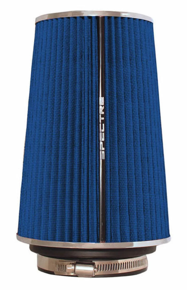 Spectre Adjustable Conical Air Filter 9-1/2in. Tall (Fits 3in. / 3-1/2in. / 4in. Tubes) - Blue - Side View