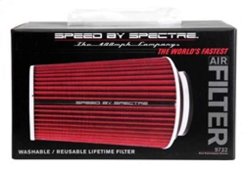 Spectre Adjustable Conical Air Filter 9-1/2in. Tall (Fits 3in. / 3-1/2in. / 4in. Tubes) - Red - Additional View 5
