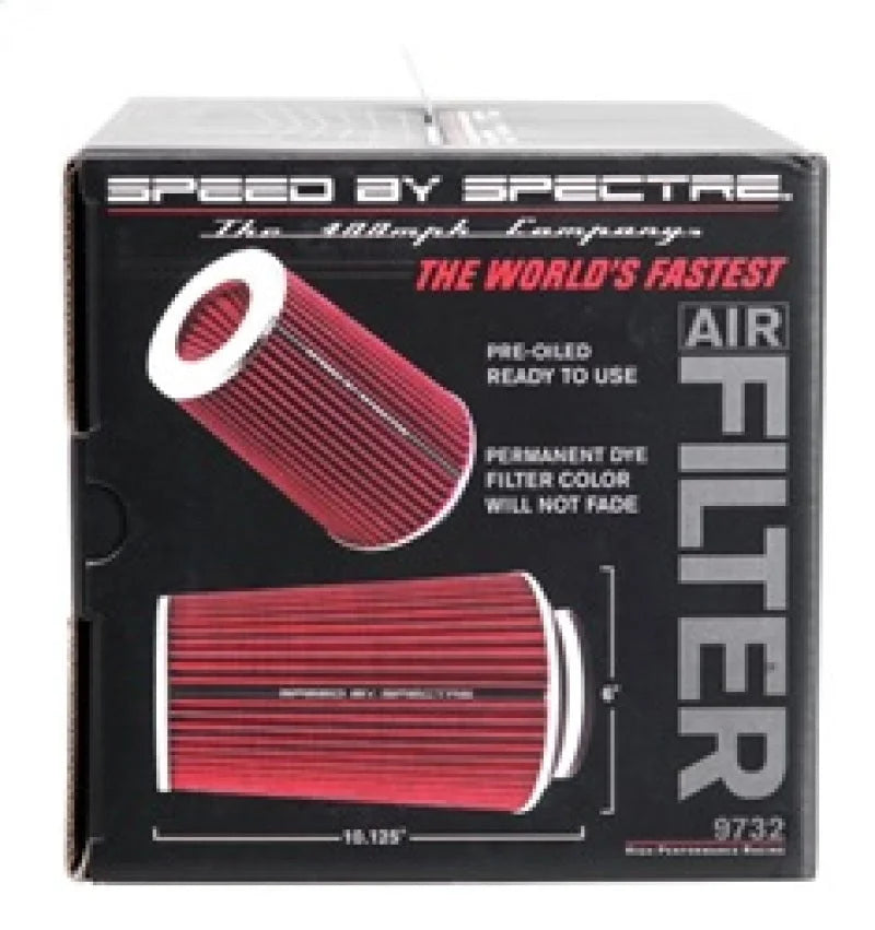 Spectre Adjustable Conical Air Filter 9-1/2in. Tall (Fits 3in. / 3-1/2in. / 4in. Tubes) - Red - Additional View 8