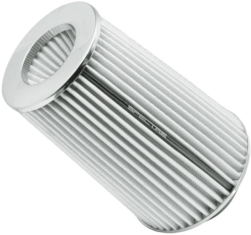 Spectre Adjustable Conical Air Filter 9-1/2in. Tall (Fits 3in. / 3-1/2in. / 4in. Tubes) - White - Side View