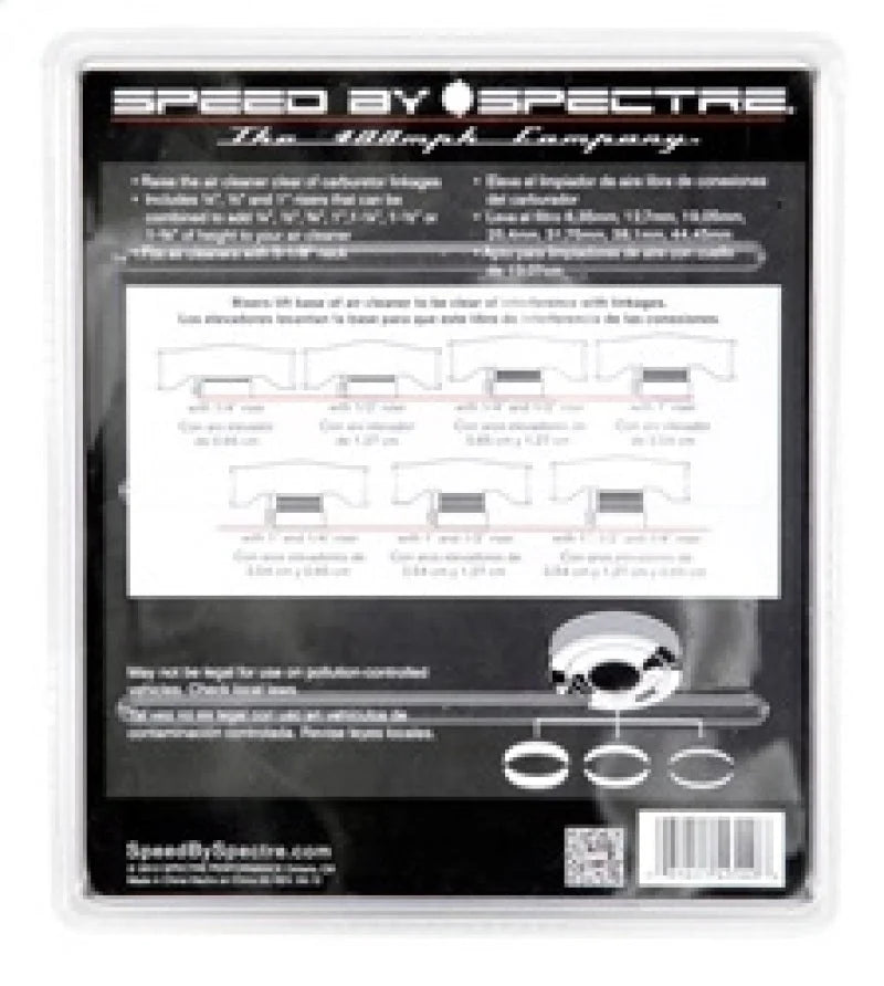 Spectre Air Cleaner Riser Kit - Black - Additional View 5