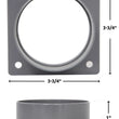 Load image into Gallery viewer, Spectre Air Duct/Intake Tube Mounting Plate 3in. Outlet - Back View