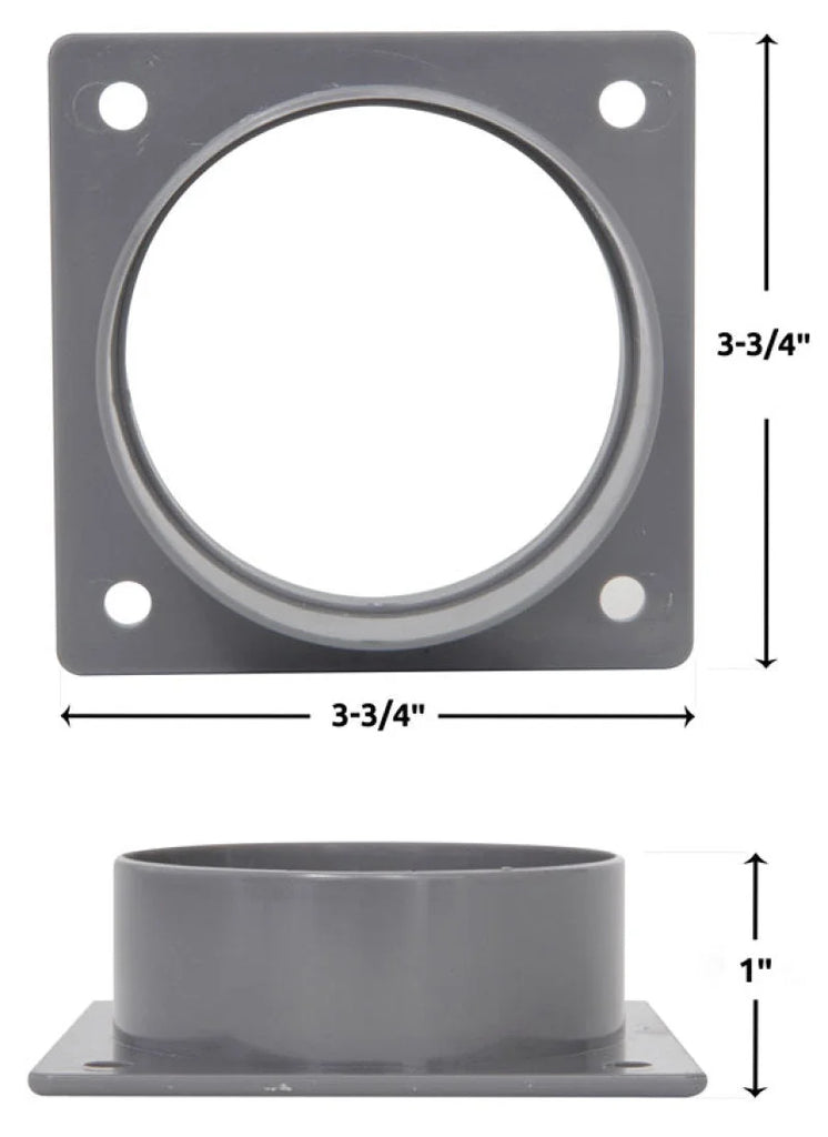Spectre Air Duct/Intake Tube Mounting Plate 3in. Outlet - Back View