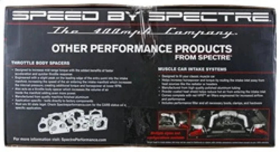 Spectre 10-12 Chevy Camaro V8-6.2L F/I Air Intake Kit - Clear Anodized w/Red Filter - Additional View 9